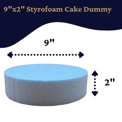 9x2 inch Styrofoam Dummy Cake